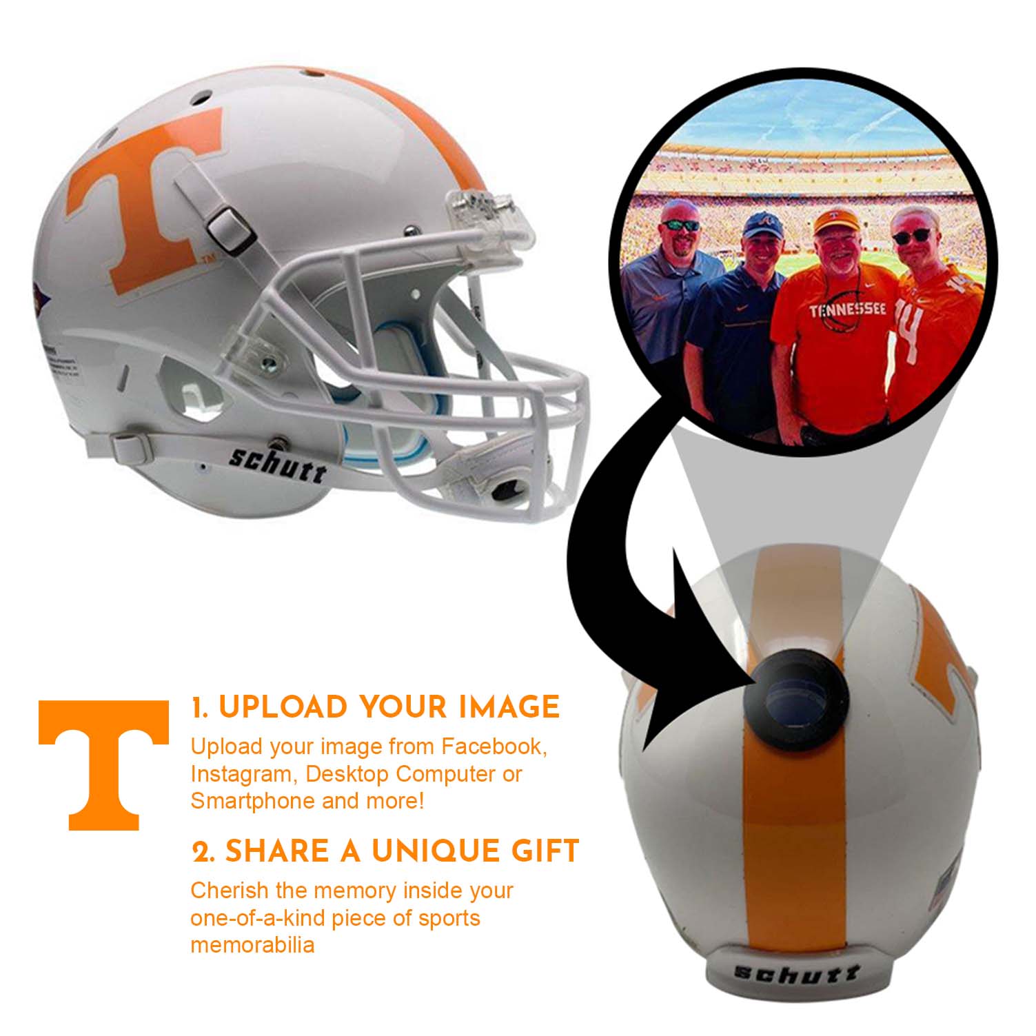 Tennessee Volunteers College Football Collectible Mini Helmet - Officially Licensed NCAA Replica - FANZ Collectibles - Perfect for Home Decor, Sports Memorabilia Displays & Gifts for Football Fans