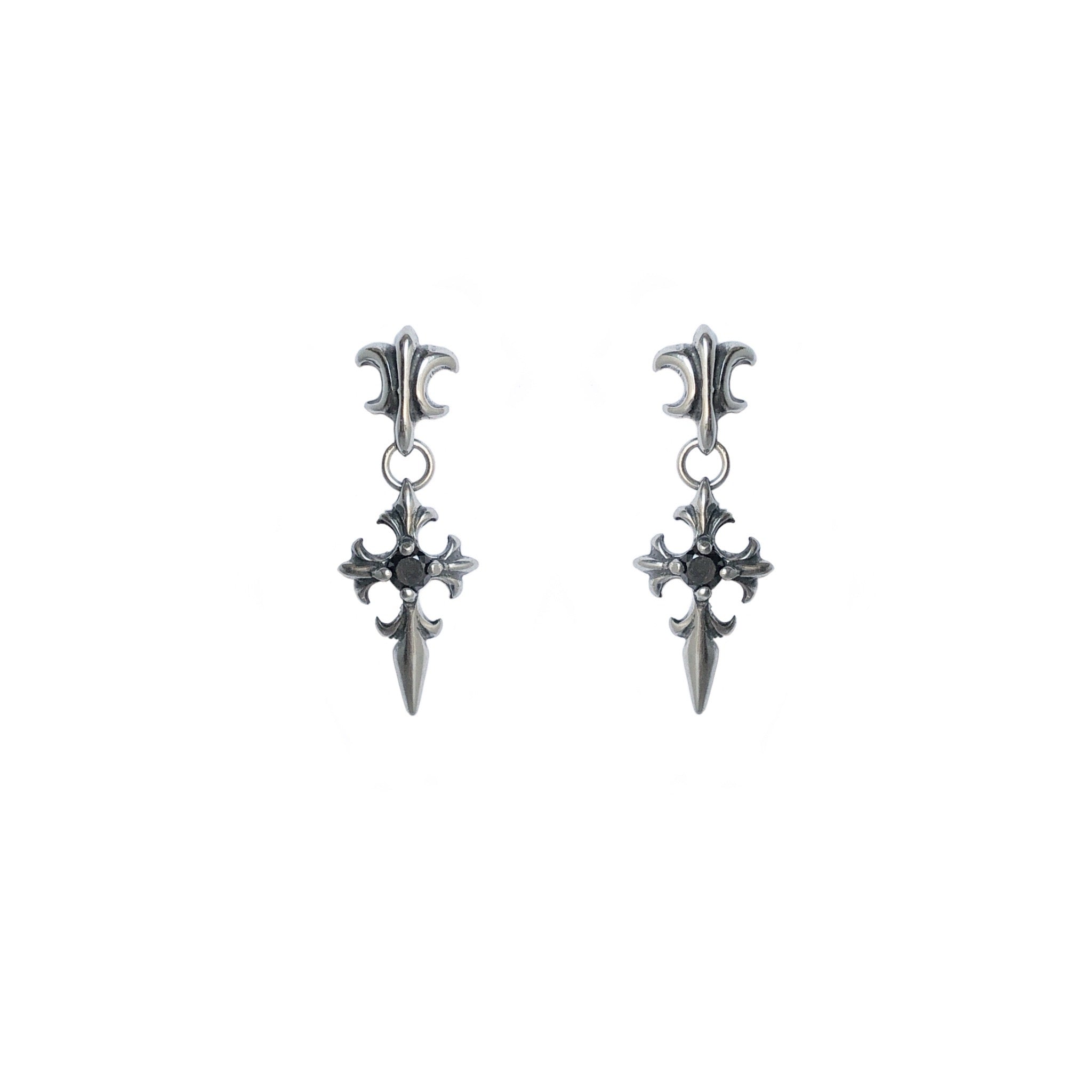 Gothic Cross Earrings for Women - Punk Rock Gothic Jewelry, Stainless Steel Hypoallergenic Earrings for Everyday Wear | Perfect for Halloween, Gothic Parties, and Alternative Fashion