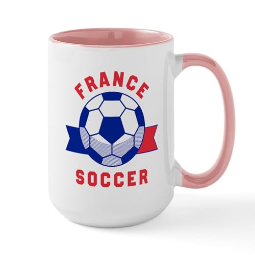 White/Pink Inside - France Soccer Mugs