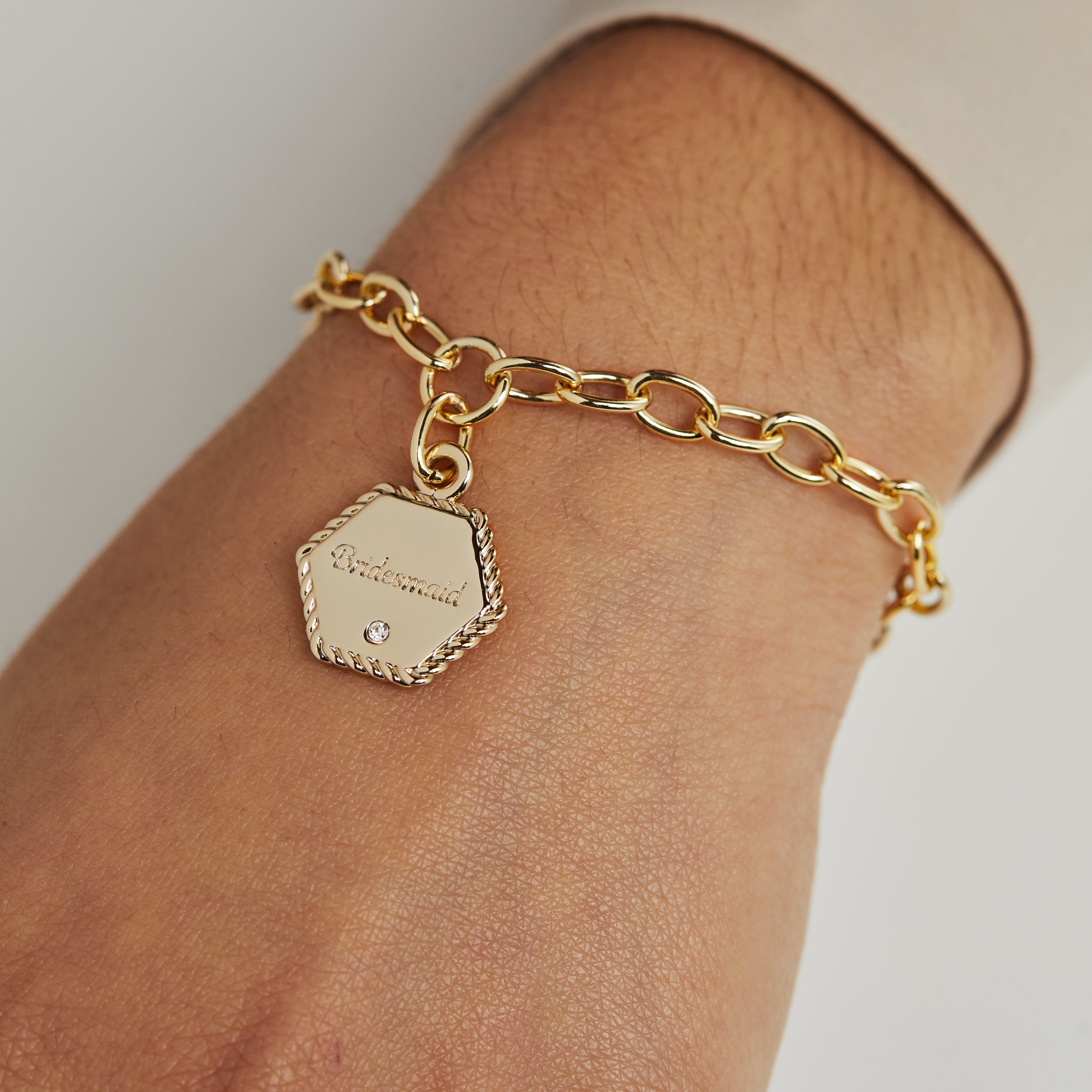 Elegant Adjustable Bridesmaid Charm Bracelet - Perfect for Weddings, Bridal Showers & Special Occasions