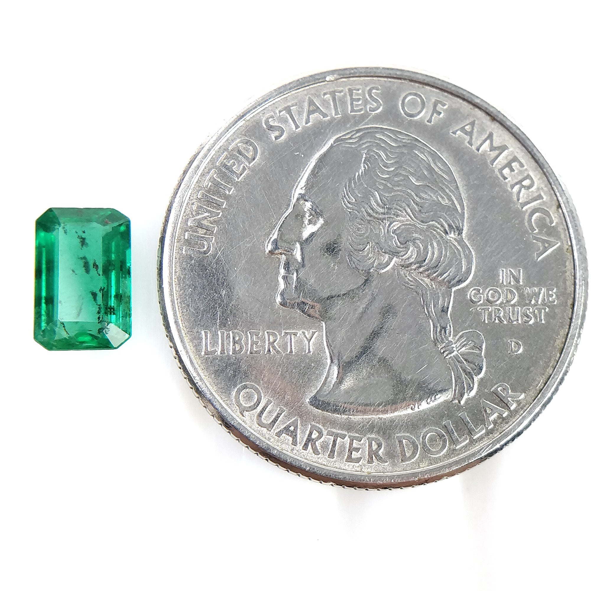 Natural 0.95ct Untreated Green Emerald Octagon Cut Gemstone (8x5mm) - Unheated, Video Included | Perfect for Jewelry Making, Engagement Rings & Collector's Items