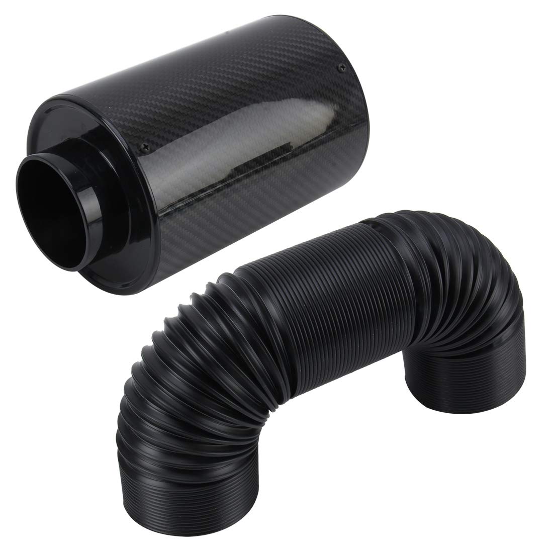 Universal High Flow Cold Air Intake System - Aluminum Racing Air Intake Pipe & Hose with Air Filter - Performance Exhaust Pipe Accessories for Cars, Trucks & Motorcycles - Improve Engine Power & Fuel Efficiency