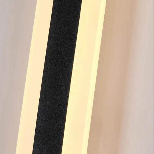 Modern Edge Outdoor Wall Light - Waterproof LED Exterior Sconce for Porch, Patio, Garden & Garage - Durable Aluminum Alloy Design with Motion Sensor (Black)
