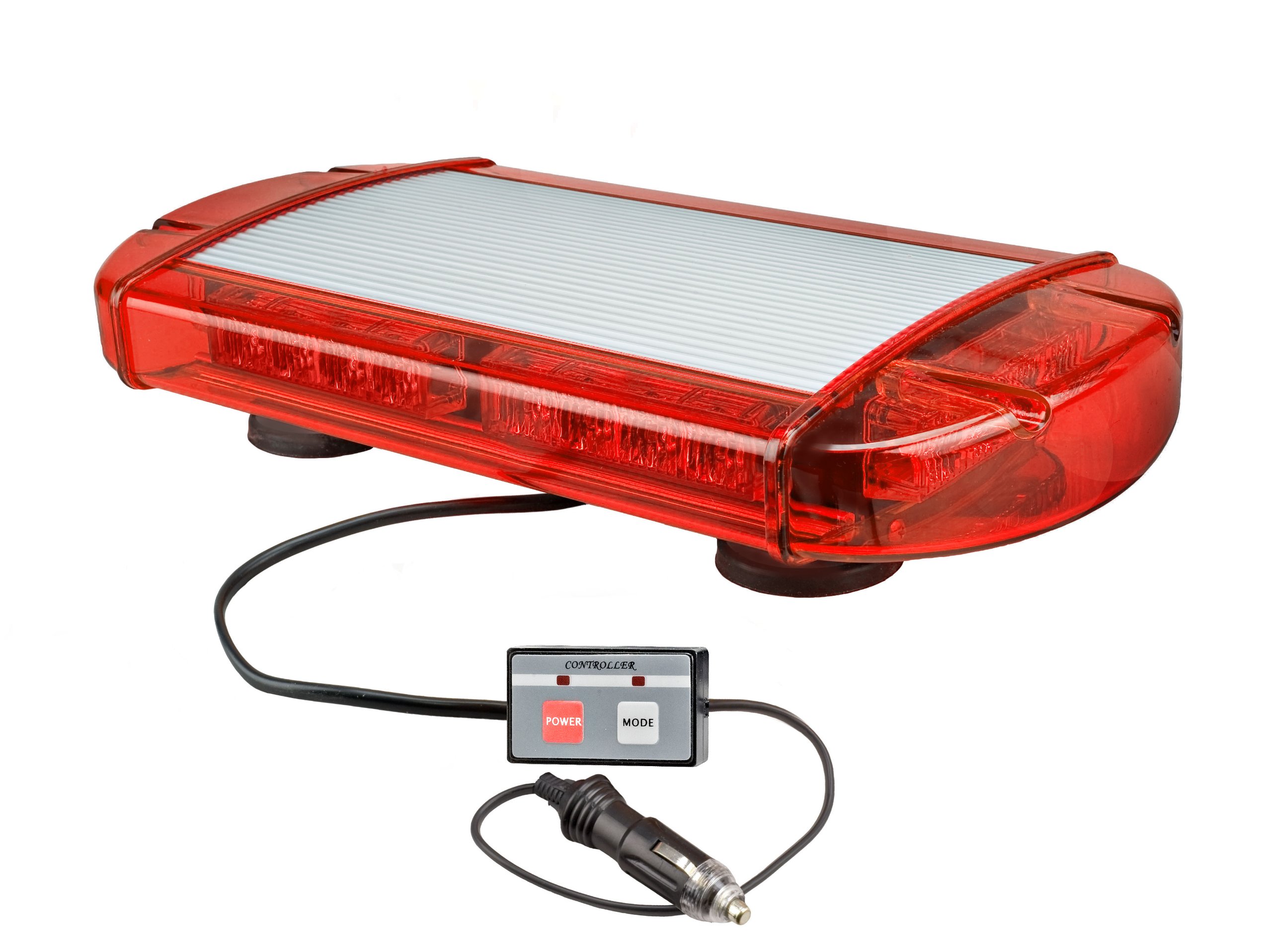 Wolo 3780M-R Outer Limits Gen 3 LED Low Profile Emergency Warning Mini Light Bar with Red Lens - Compact Emergency Vehicle Light for Trucks, Police Cars & Construction Vehicles - Ideal for Roadside Assistance & Safety Alerts