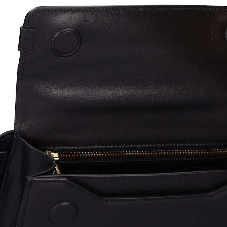 AMIRI Black Leather MA Clutch Crossbody Bag for Women - Stylish Designer Handbag for Evening Parties, Date Night & Special Occasions