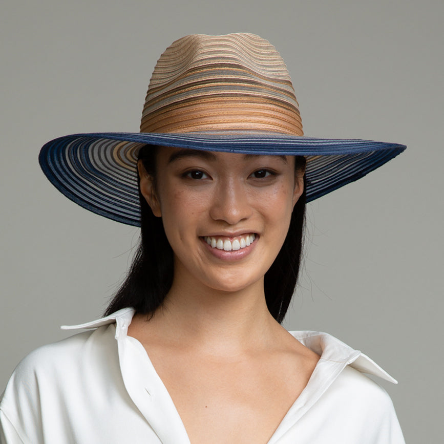 Emmanuelle Packable Fedora Hat for Women - Lightweight Travel Sun Hat with Horsehair Band - Perfect for Beach, Vacation, and Outdoor Adventures