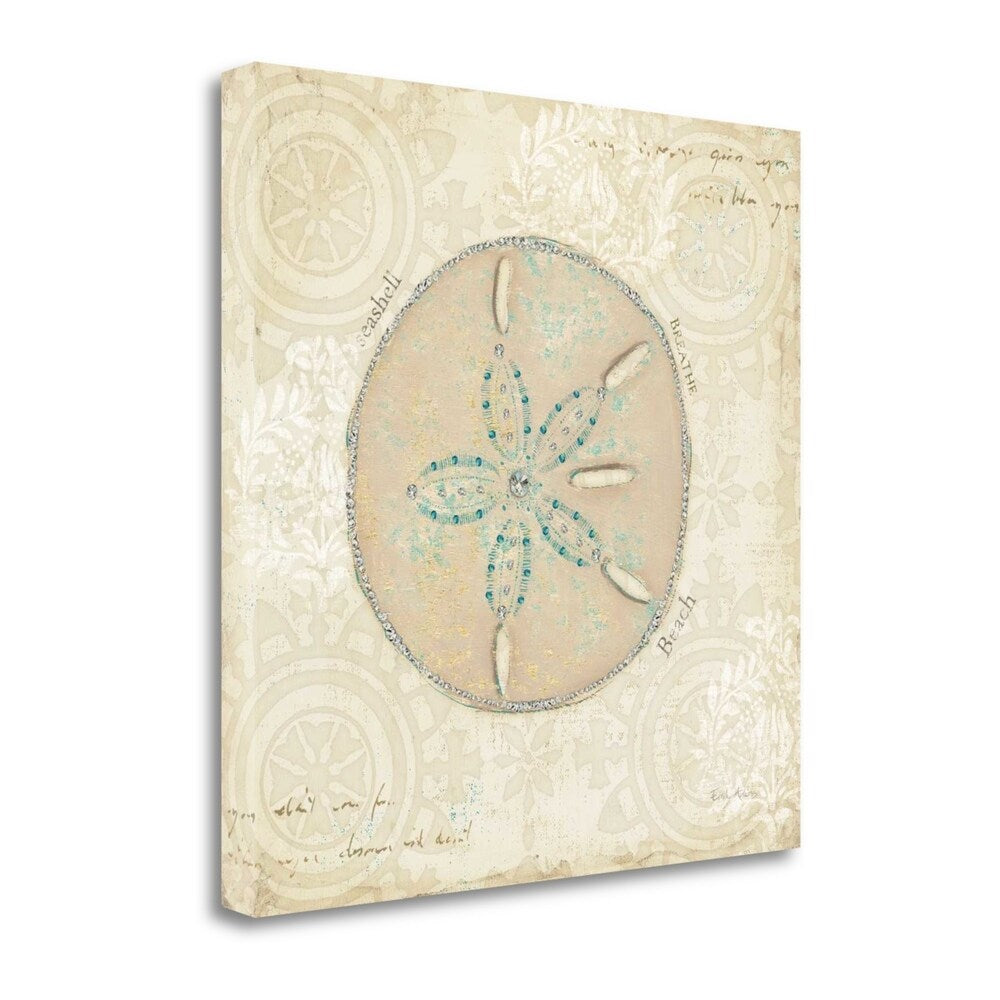 Beach Treasures IV By Emily Adams - Premium Giclee Art Print on Gallery Wrapped Canvas, Ocean Wall Decor for Living Room, Bedroom & Beach House - Ready to Hang
