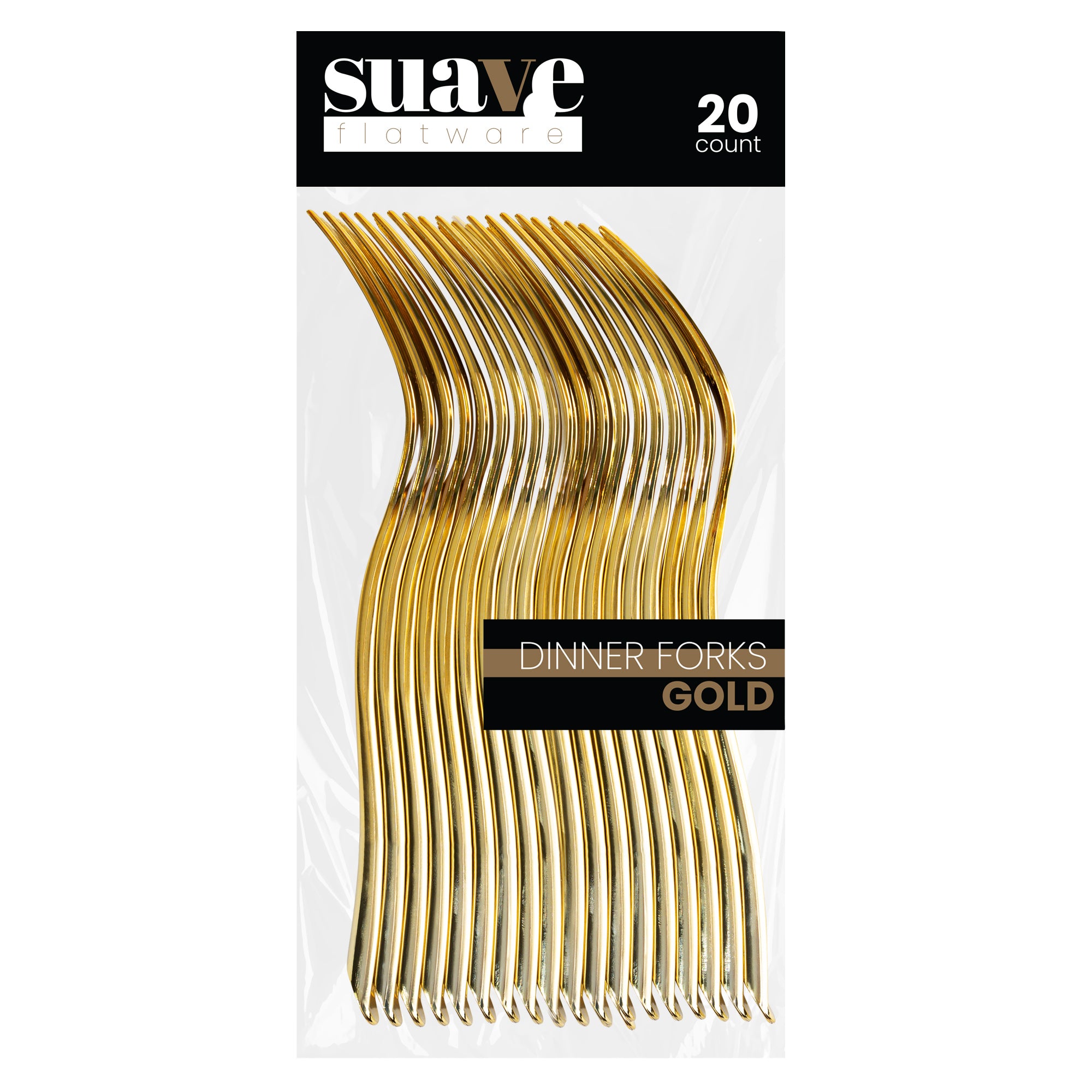 Premium Suave Collection Gold Flatware Set - 20-Piece Elegant Stainless Steel Cutlery for Dining, Parties & Gifts