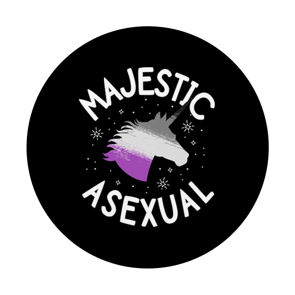 Asexual Pride Shirt with Unicorn Design - LGBTQ+ Apparel & PopSockets Phone Grip Stand for iPhone, Samsung, Tablets - Perfect for Pride Events, LGBTQ+ Support, and Everyday Use