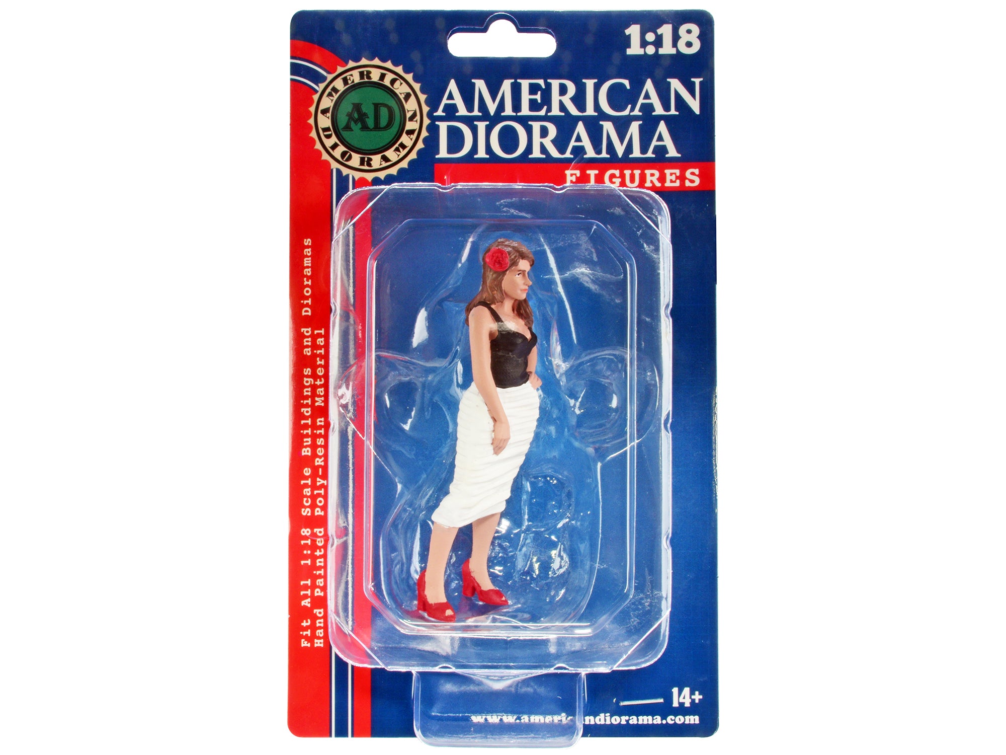 1/18 Scale Pin Up Girls Suzy Figure by American Diorama - Perfect for Model Car Displays, Diorama Scenes & Collector Showcases