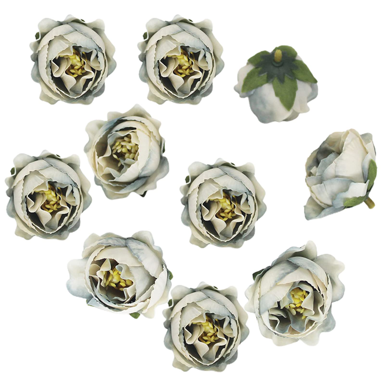 Exquisite Artificial Rose Heads - Long Stem Fake Flowers for DIY Garland, Wedding & Festival Decorations - Vintage Style Floral Supplies for Home, Party & Event Decor