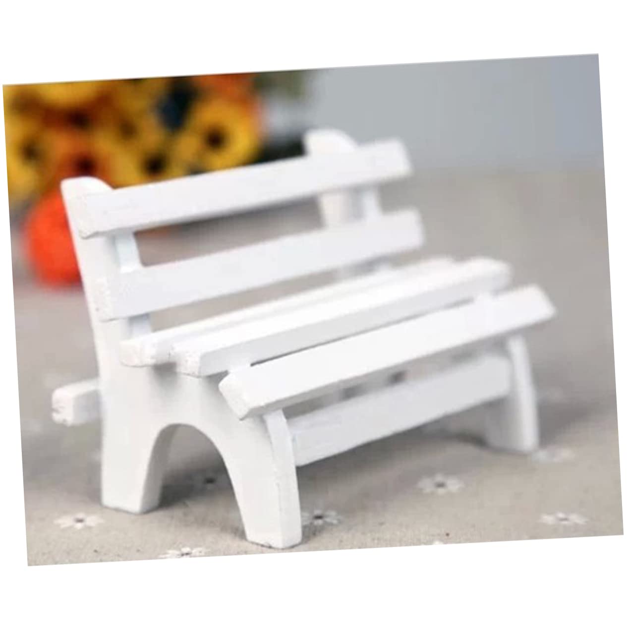 YARNOW Miniature Wooden Garden Bench - Decorative Porch Chair Figurine for Dollhouse, Fairy Garden & Home Decor | Perfect for DIY Crafts, Fairy Gardens & Tabletop Displays
