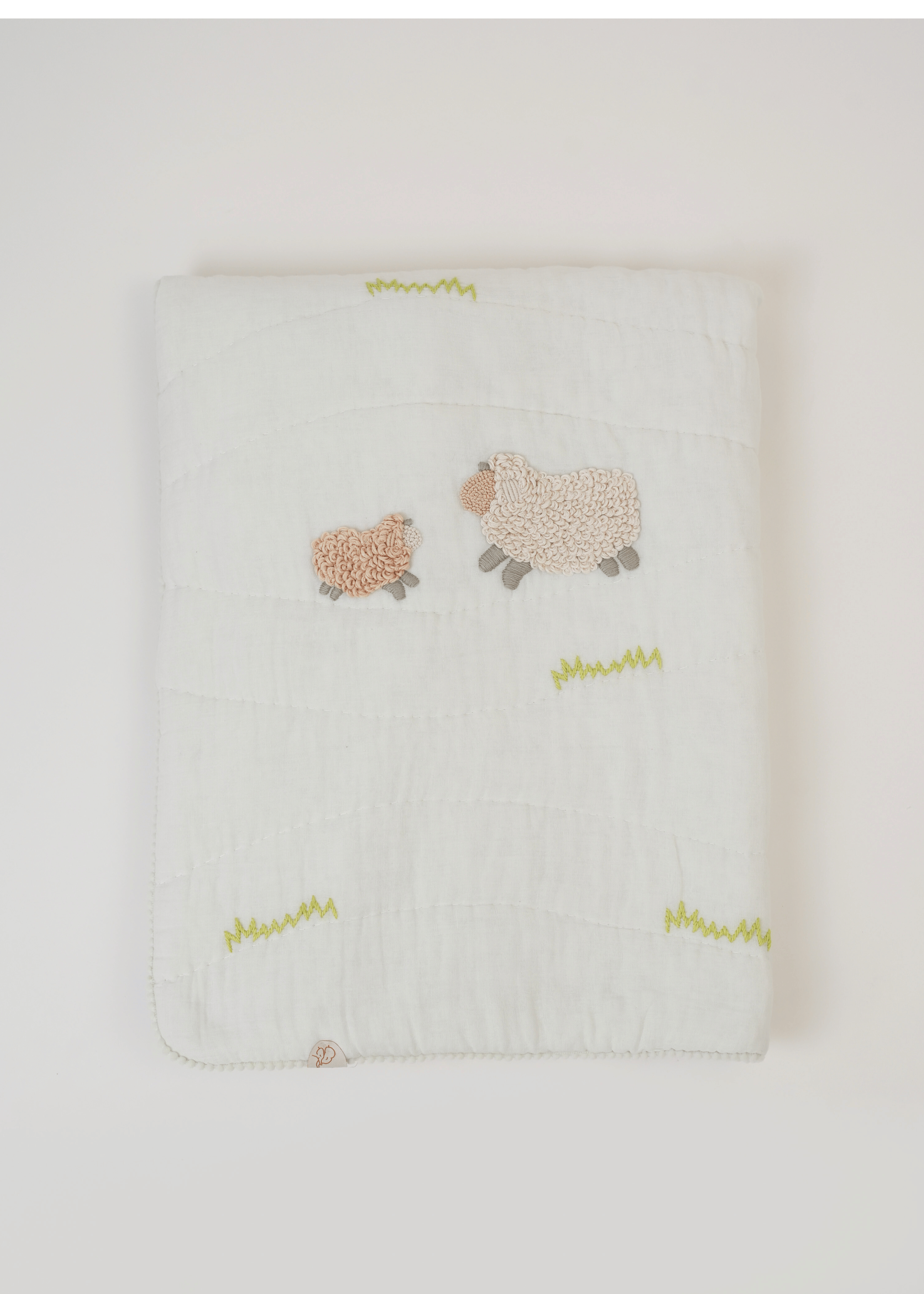 Counting Sheep Nursery Bedding Set - Soft Baby Crib Bumper, Fitted Sheet & Skirt - Organic Cotton Crib Set for Newborns & Toddlers - Perfect for Nursery Decor & Safe Sleep