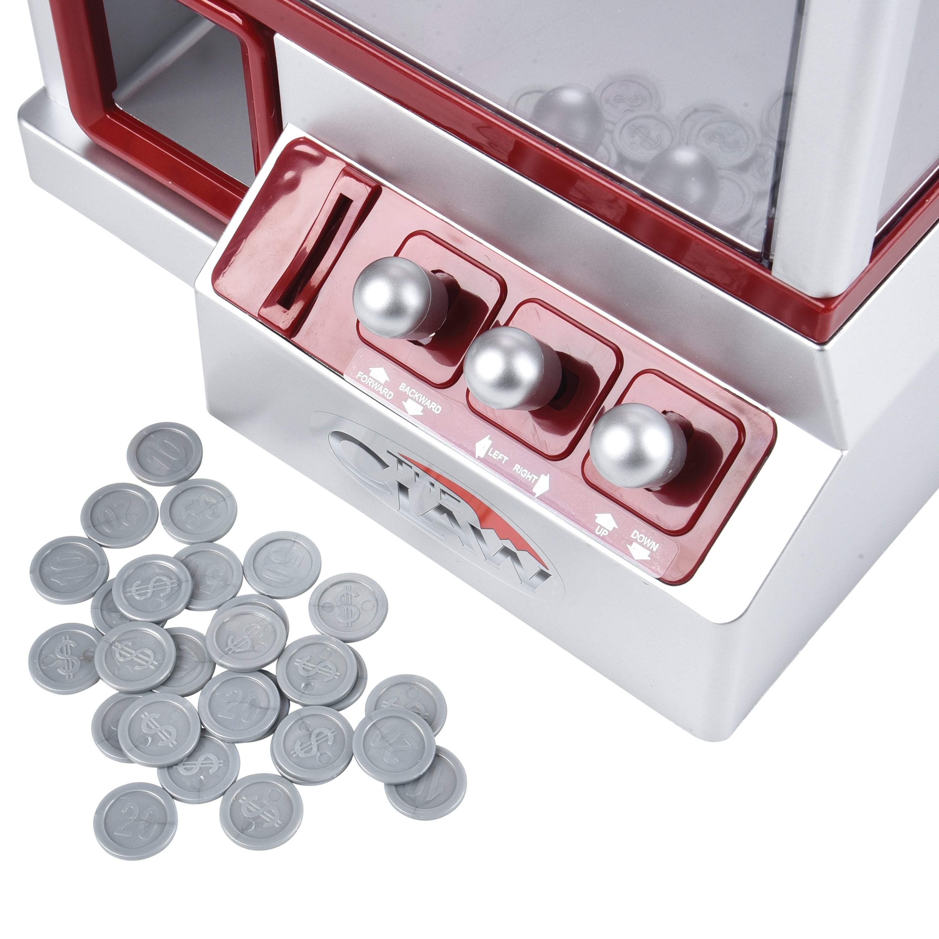 Classic Carnival Claw Machine with Music & Tokens - Fun Prize Drop Arcade Game for Kids & Family Game Night | Perfect for Birthday Parties, Carnivals & Arcade Entertainment