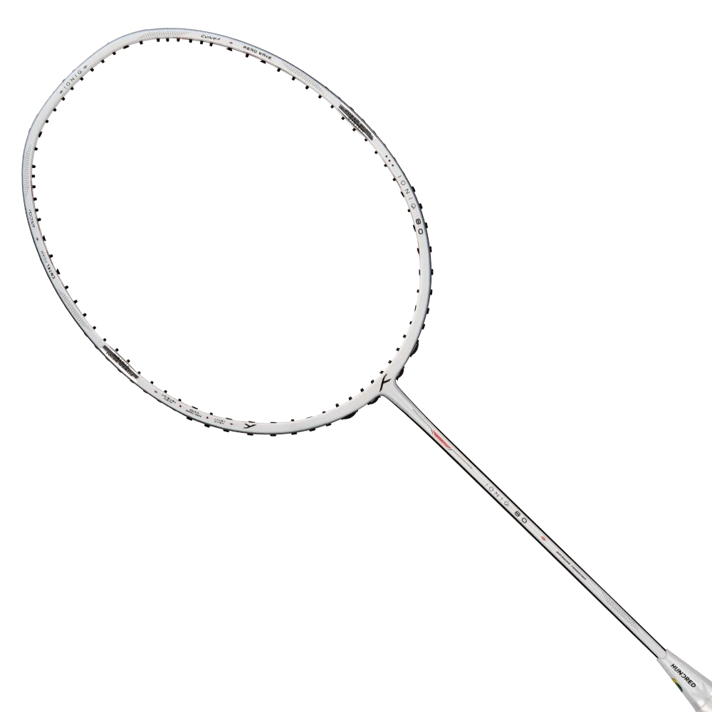 HNDRD Ioniq 80 Badminton Racket - Pre-Strung Carbon Fiber Badminton Racquet for Advanced Players | Perfect for Tournaments, Training & Outdoor Games