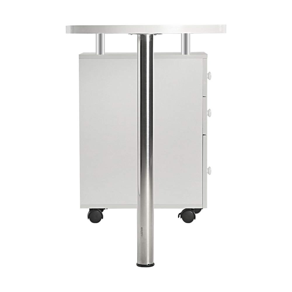 Professional Nail Table Manicure Table for Salon & Home Use - White Beauty Nail Desk Workstation with Storage Drawer | Perfect for Manicurists, Nail Techs & DIY Nail Care