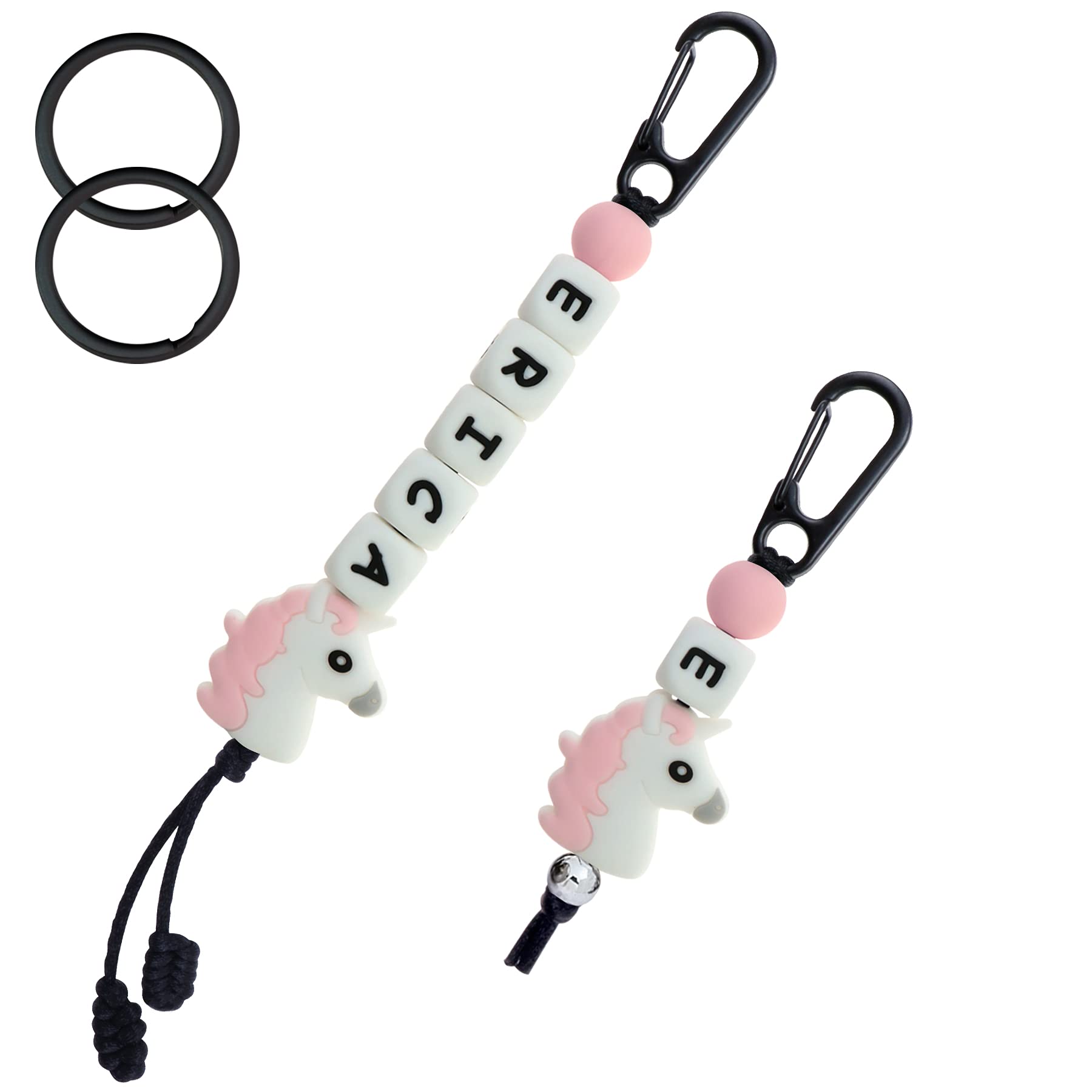 Custom Personalized Keychain with Name - Engraved Unicorn Key Ring & Luggage Tag in Pink - Perfect for Gifts, Travel, and Everyday Use