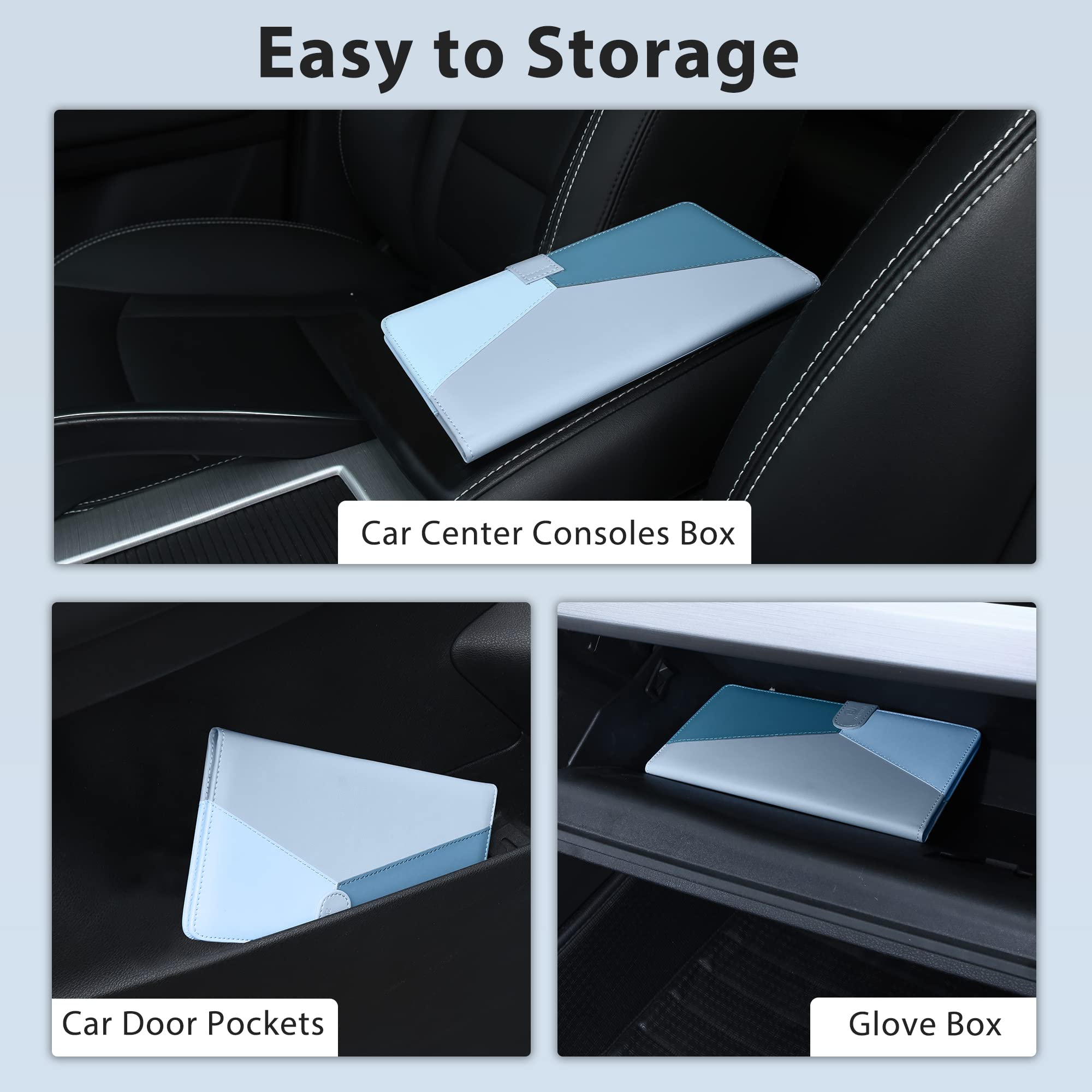 Leather Car Registration and Insurance Holder with Magnetic Closure - Auto Document Organizer for Glove Box, Essential Vehicle Accessories for Road Trips & Daily Commutes