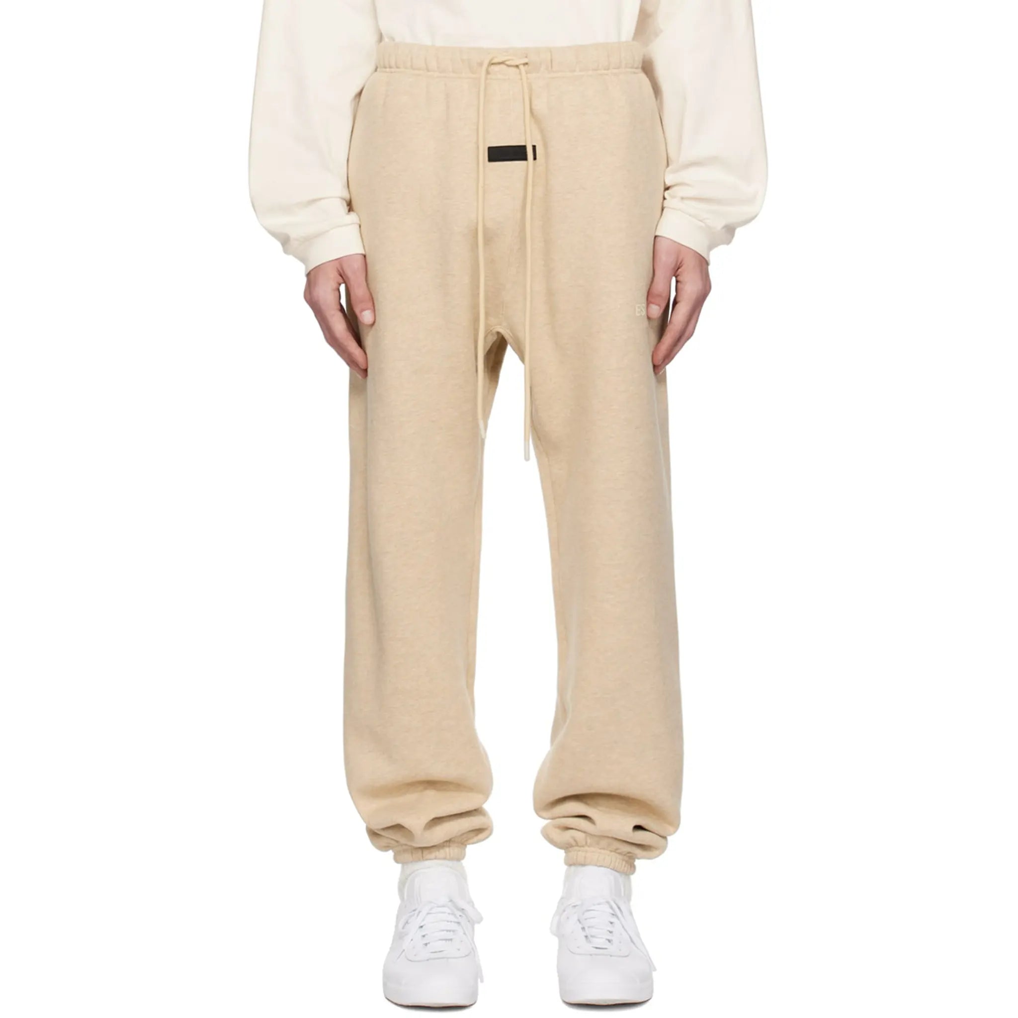 Fear Of God Essentials Gold Heather Sweatpants for Men - Comfortable Lounge Pants, Casual Streetwear (FW23 Collection) - Perfect for Home Relaxation, Gym & Everyday Wear