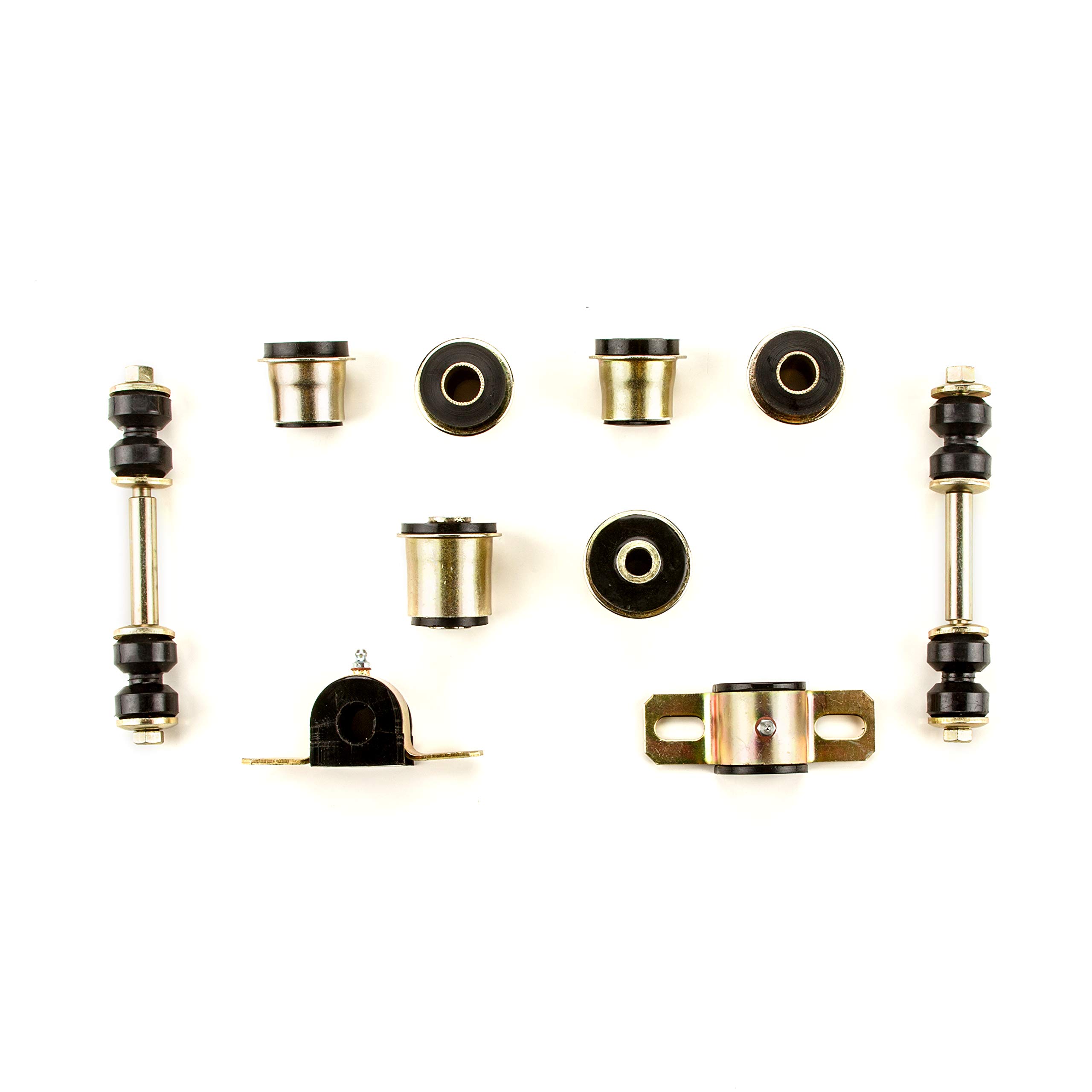 Premium Black Polyurethane Suspension Rebuild Kit - Idler Arm Bushing & Front End Components (30-Piece) | Fits Chevrolet Chevy II/Nova | OEM Replacement | Durable Performance for Rough Roads & Off-Road Driving