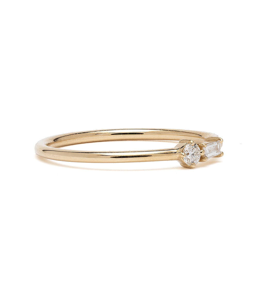 14K Gold Wedding Band Ring for Women with Mixed Diamonds - Elegant Bridal Jewelry for Engagement, Anniversary & Special Occasions
