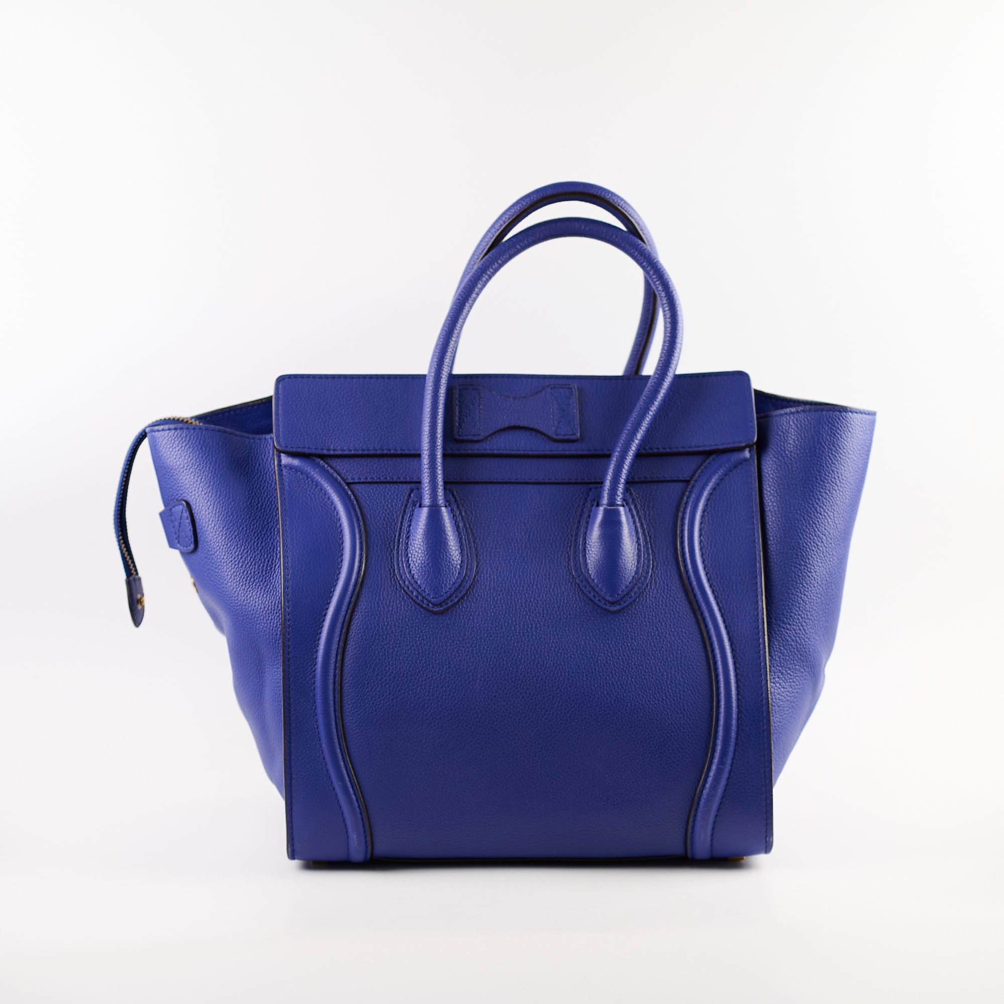 Celine Mini Luggage Bag in Blue | Genuine Leather Crossbody Handbag for Women | Perfect for Travel, Work & Everyday Use