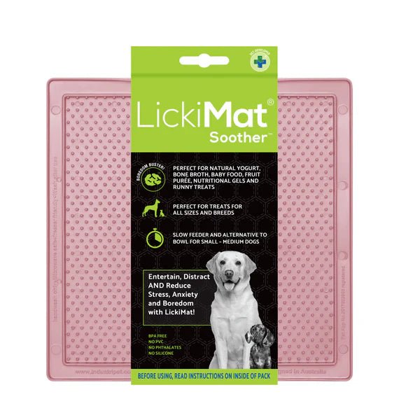 LickiMat Soothing Dog Lick Mat - 4 Pastel Colors for Anxiety Relief & Slow Feeding - Perfect for Grooming, Bath Time, and Mealtime Stress Relief