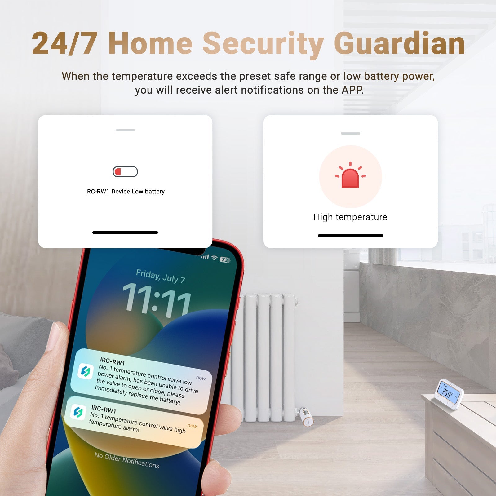 Smart WiFi Radiator Control Valve IRC RW1 - Remote Temperature Control for Home Heating System | Perfect for Smart Homes & Energy Efficiency