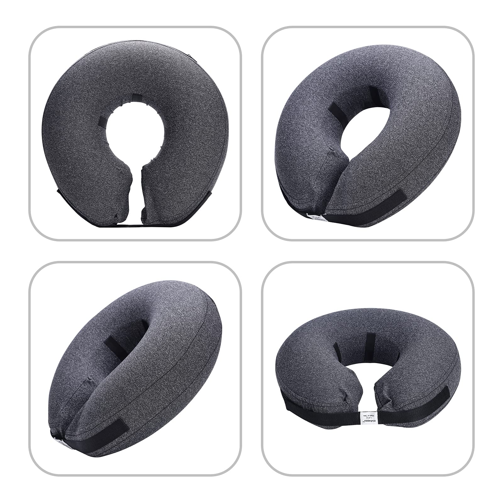 **Katoggy Inflatable Dog Cone Collar - Soft Adjustable Blow Up Donut E-Collar for Small, Medium & Large Dogs & Cats - Post-Surgery Recovery & Wound Protection**    *(Use Case: Ideal for post-surgery recovery, wound protection, and preventing pets from licking or scratching injuries.)*