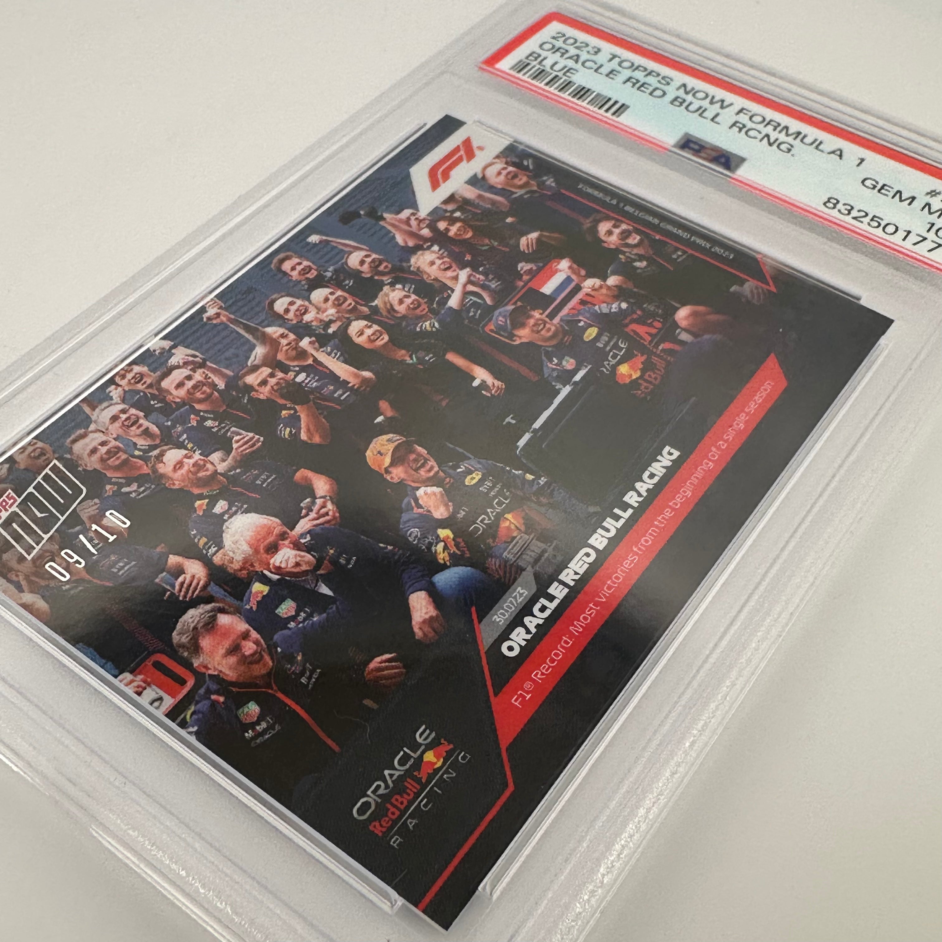 PSA 10 Graded Oracle Red Bull Racing #37 Blue F1 Trading Card - Perfect for Collectors, Sports Memorabilia & Formula 1 Fans