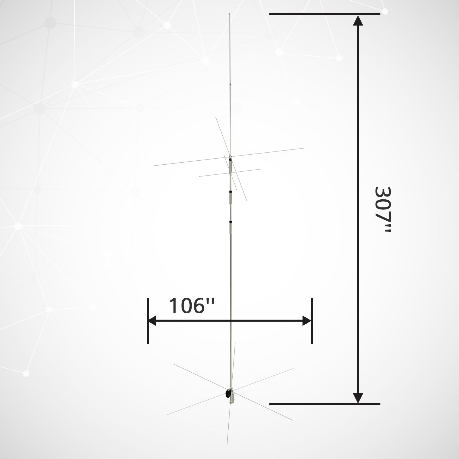 Xiegu VG4 4 Band HF Vertical Base Station Antenna for 40m/20m/15m/10m Bands | Compatible with HF Transceivers | Ideal for Amateur Radio, DXing, and Field Operations