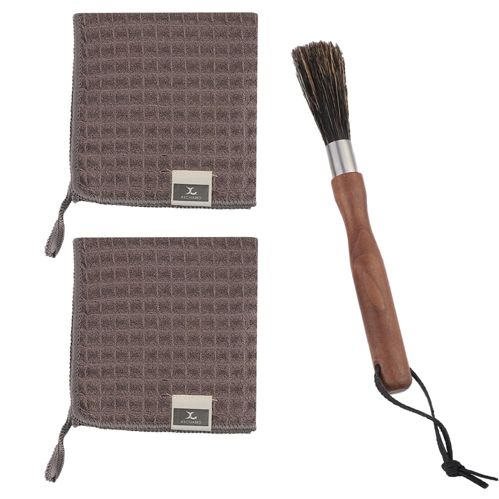 Premium Coffee Grinder Cleaning Brush Set with Wooden Handle - Durable Kitchen Tool for Espresso, Burr & Blade Grinders - Perfect for Home Baristas & Coffee Enthusiasts