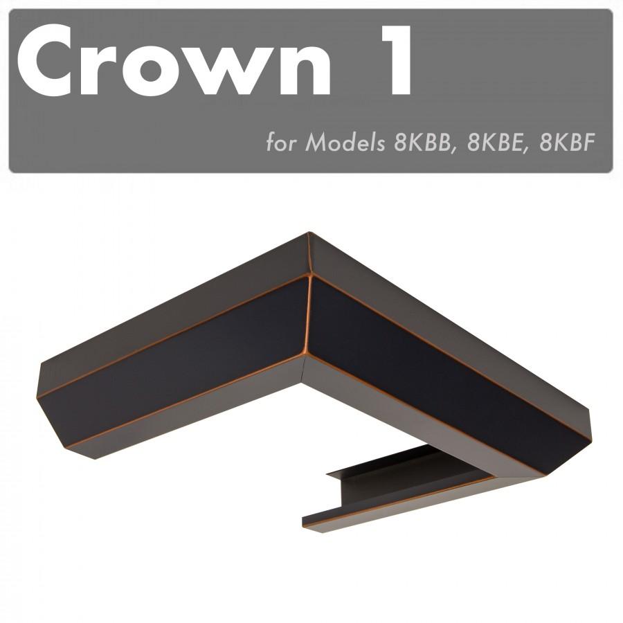 ZLINE CM1 8KBB/E/F Designer Wall Range Hood with Crown Molding - Premium Stainless Steel Kitchen Ventilation for Modern Homes | Perfect for Gourmet Cooking & Open Concept Kitchens