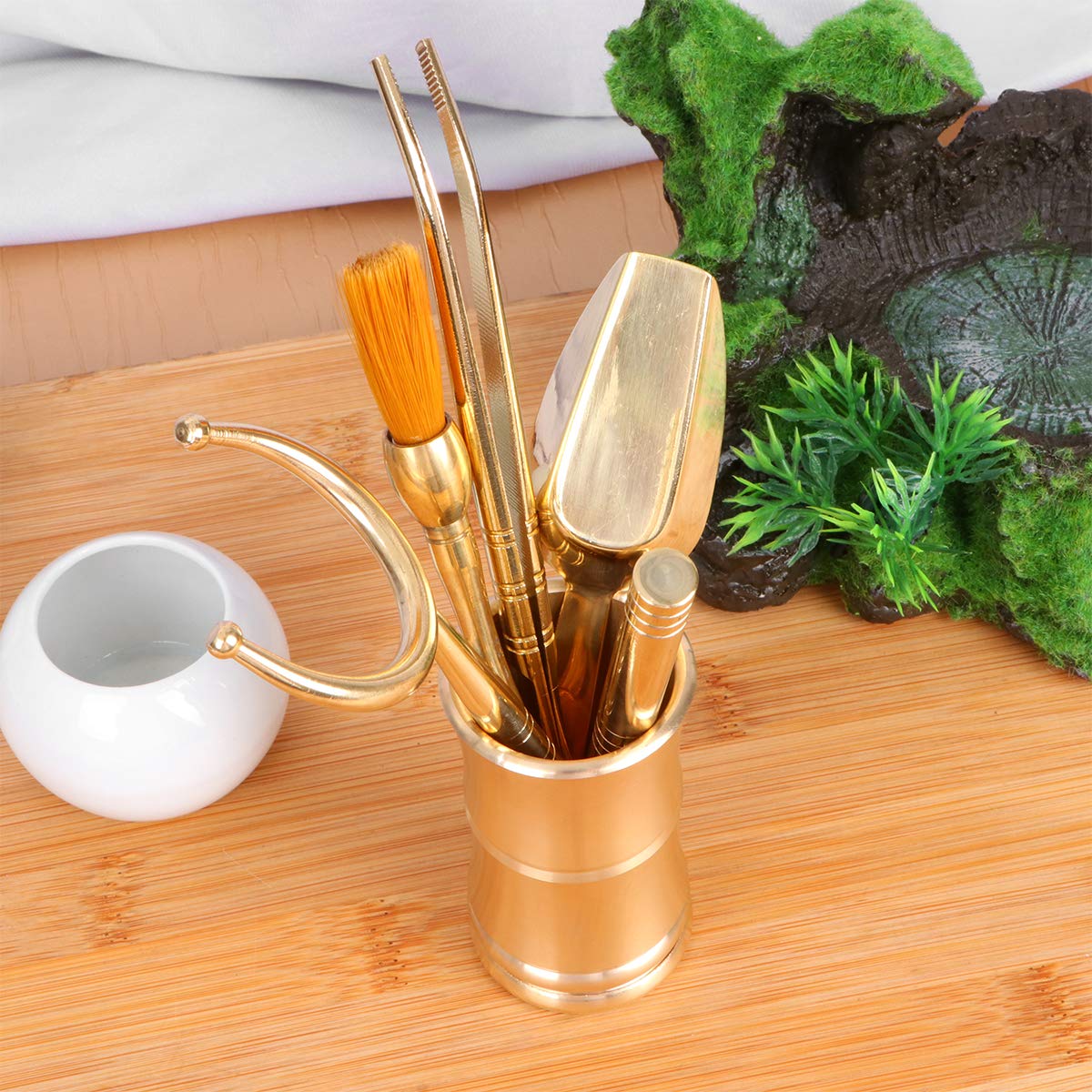 Premium 6-Piece Tea Ceremony Utensil Set - Complete Tea Making Kit with Bamboo Tools & Stainless Steel Accessories for Matcha, Loose Leaf & Herbal Teas - Perfect for Japanese Tea Ceremony, Home Brewing & Gift Giving