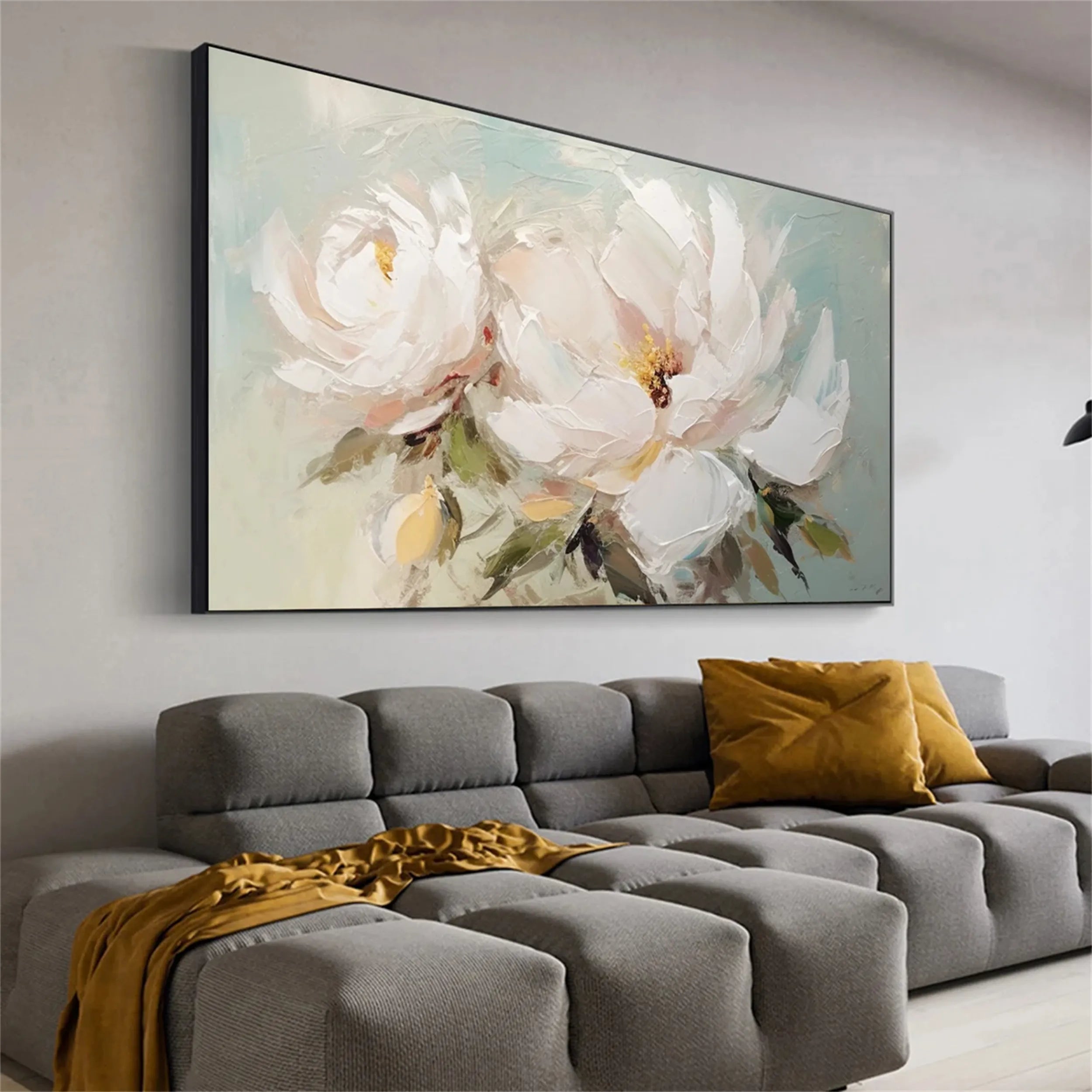 Flower and Tree Painting #FT054 - Handmade Canvas Art for Home Decor, Office Wall Art, Living Room & Bedroom Aesthetic
