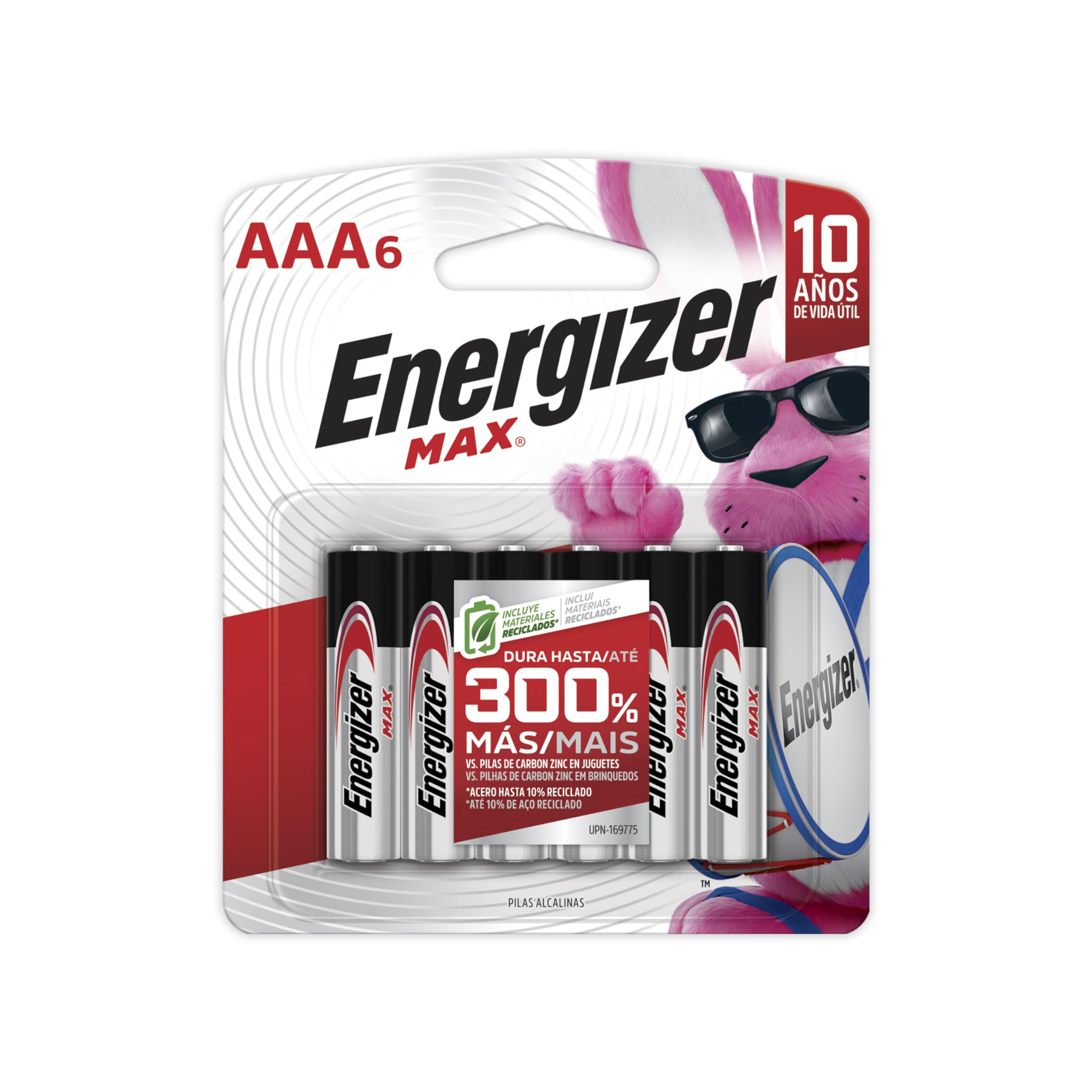 Energizer Max AAA Batteries (6-Pack) - Long-Lasting Triple A Alkaline Batteries for Toys, Cameras, Flashlights & Electronics - Best for High-Drain Devices