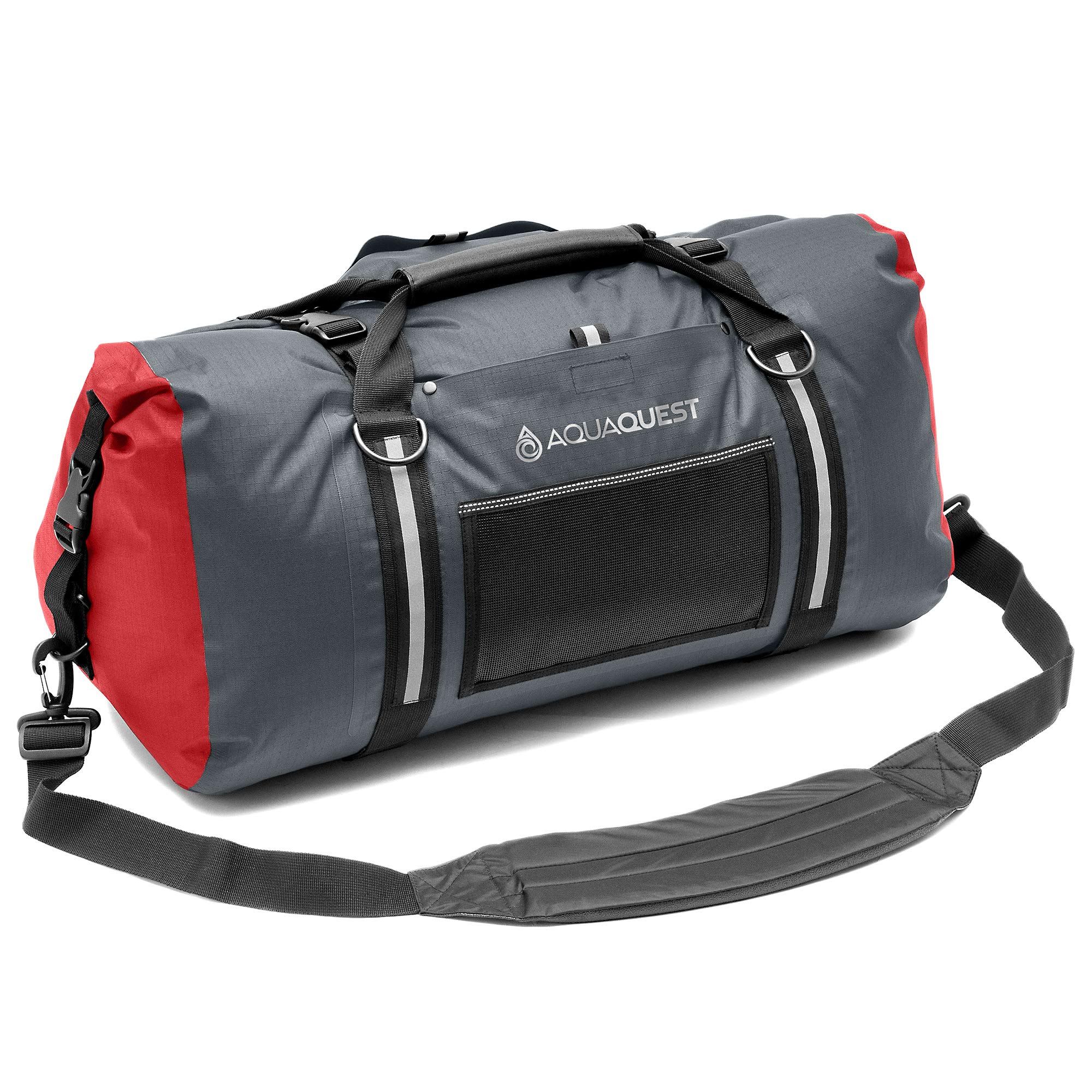 AquaQuest White Water Duffel - 100% Waterproof Heavy Duty Dry Bag for Travel, Sports, Motorcycle, Boating & Fishing - Durable 50L/75L/100L Size Options - Perfect for Outdoor Adventures, Camping & Water Activities