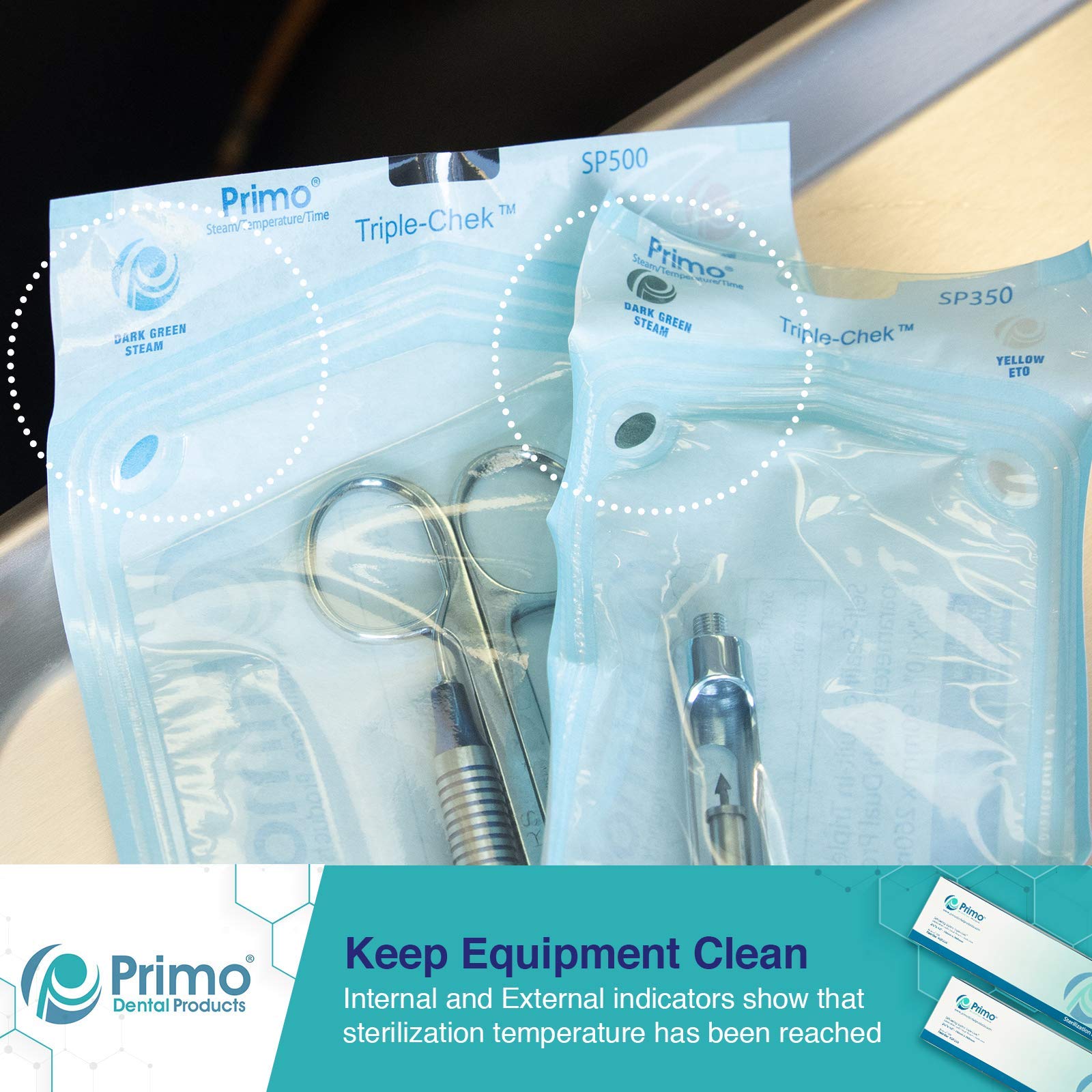 SP300 Self Seal Sterilization Pouches - Autoclave Sterilizer Bags for Dental Tools, Nail Technicians & Tattoo Artists (3.5