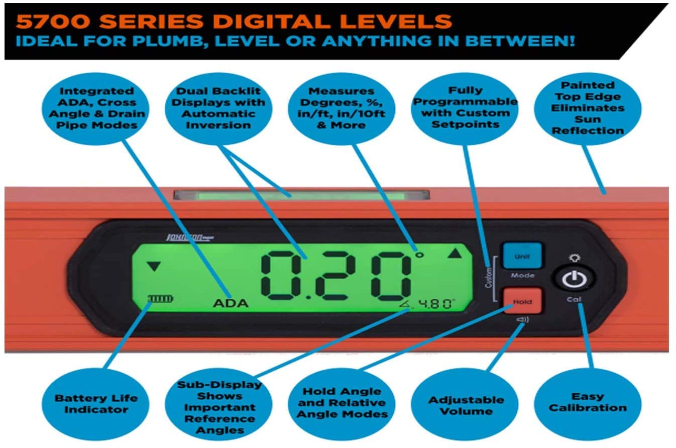 Johnson Level & Tool 5700-2400D JLX Programmable Digital Level - 24