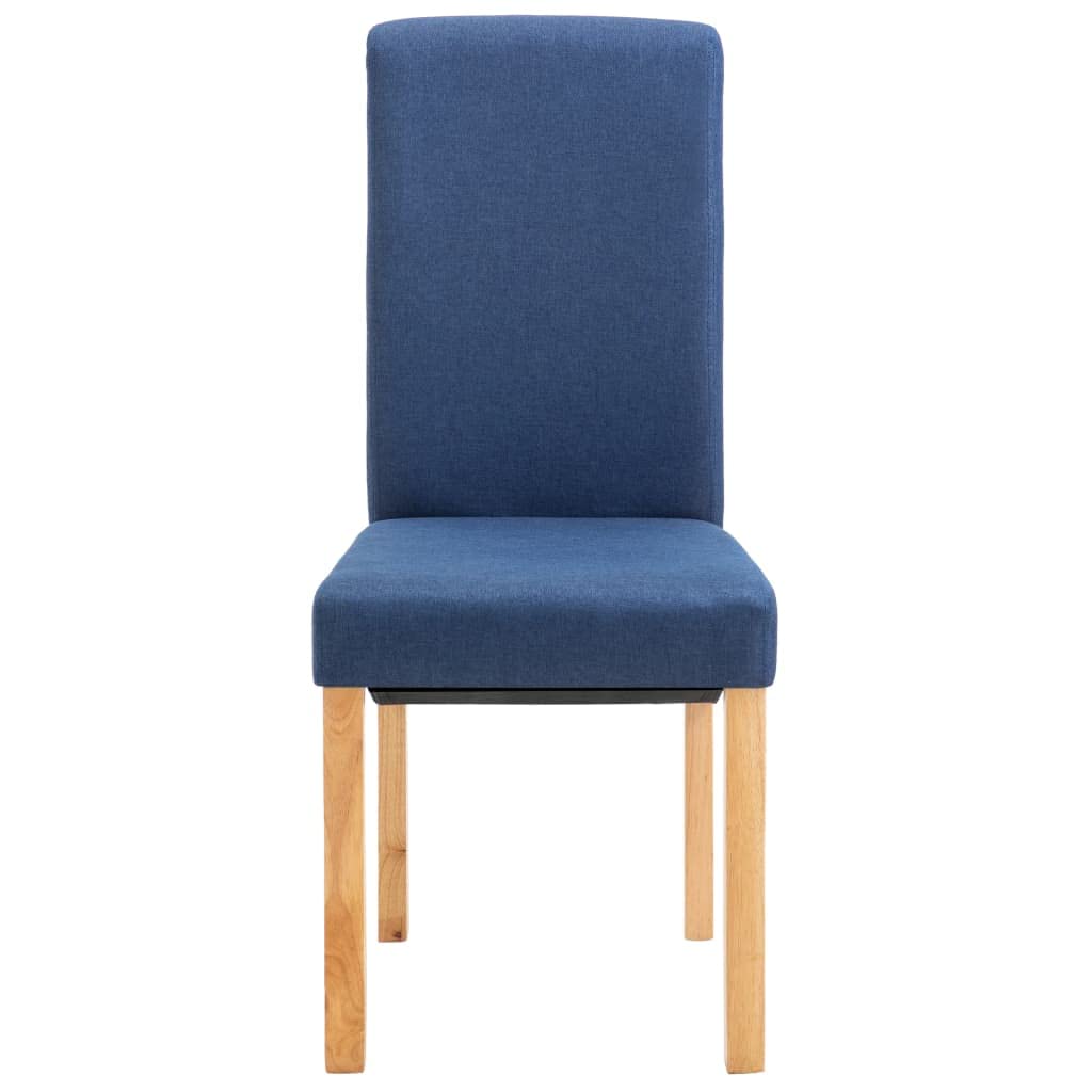 Modern Dining Chairs Set of 4 - High Back Padded Kitchen & Dining Room Chairs with Blue Fabric Upholstery - Comfortable Side Chairs for Home, Restaurant, Cafe & Office Use