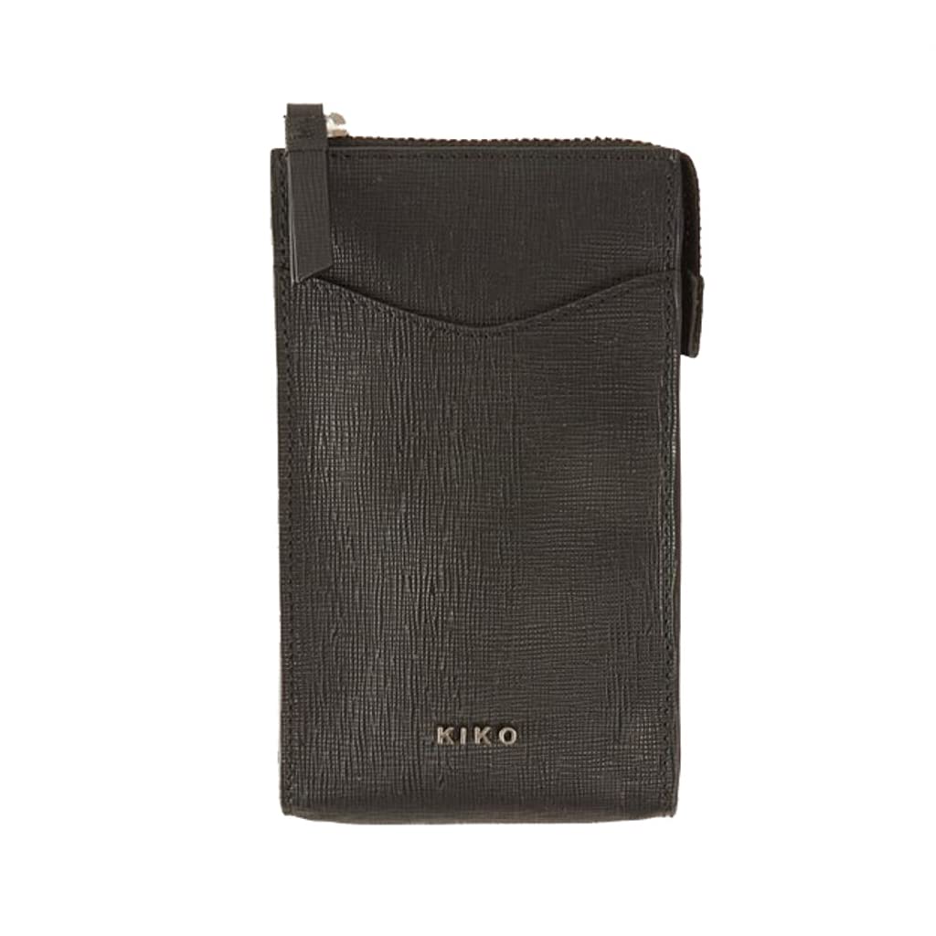 Kiko Genuine Leather Crossbody Phone Wallet for Women - Slim RFID Blocking Card Holder with Wrist Strap | Perfect for Travel, Shopping & Everyday Use (Black)