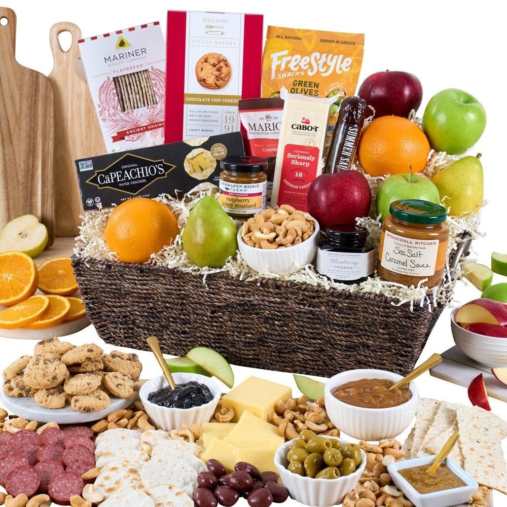 Premium Deluxe Fruit Gift Basket - Gourmet Food Gift Box for Birthdays, Christmas, Sympathy - Luxury Gift for Men, Women & Families - Perfect for Corporate Gifts, Housewarming & Holiday Celebrations