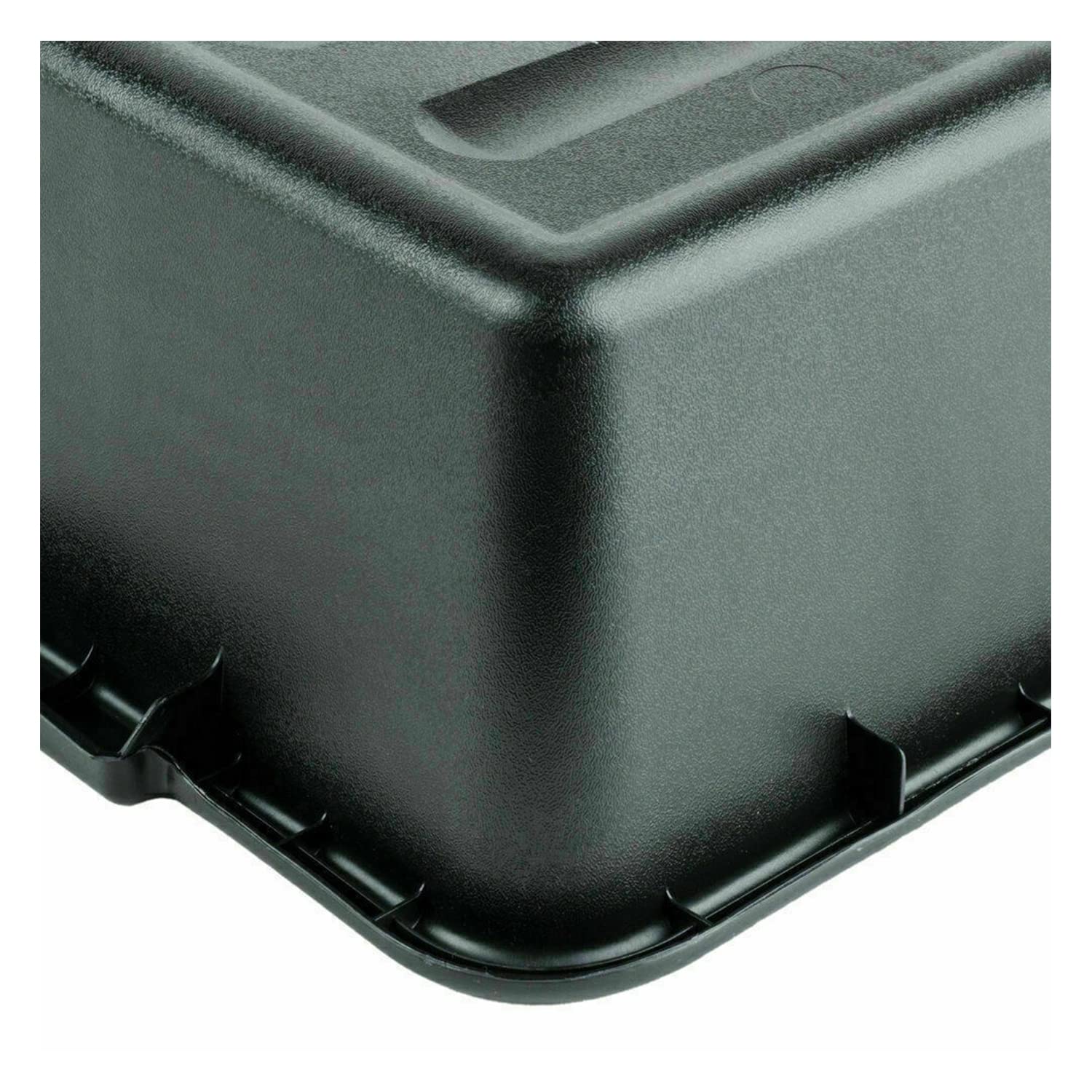 6-Pack Black Commercial Bus Tubs with Lids - 20