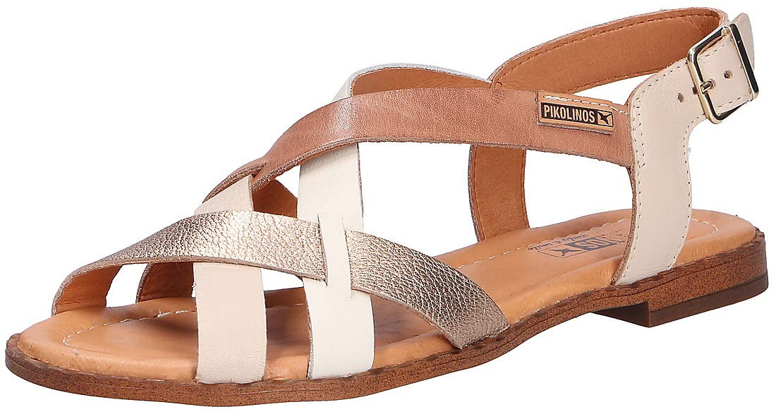PIKOLINOS ALGAR W0X Genuine Leather Flat Sandals for Women - Comfortable Summer Casual Shoes for Beach, Vacation & Everyday Wear