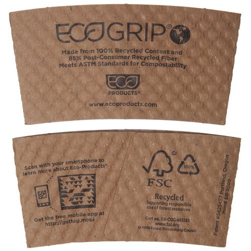EcoGrip Recycled Hot Cup Sleeve - Sustainable Coffee Sleeve for Travel Mugs & Takeout Cups | Perfect for Office, Commute & Eco-Friendly Cafes