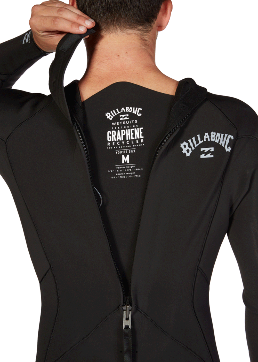 Billabong Men's Absolute 3/2mm Back Zip GBS Steamer Wetsuit - Premium Neoprene Surfing Suit for Cold Water - Perfect for Surfing, Diving & Water Sports
