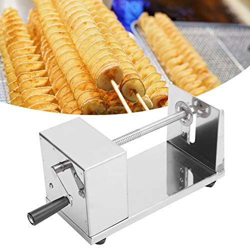 Stainless Steel Tornado Spiral Potato Cutter - Manual Kitchen Tool for Perfect Spiral Fries, Sweet Potato & Veggie Cutting | Ideal for Home Cooking, Parties & Restaurant Food Prep