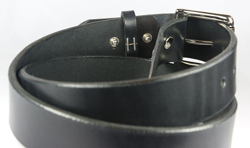 Men's Plain Black Leather Belt with Removable Buckle - 1.5 Inch Wide Genuine Leather Belt for Casual & Formal Wear | Perfect for Office, Wedding & Everyday Use