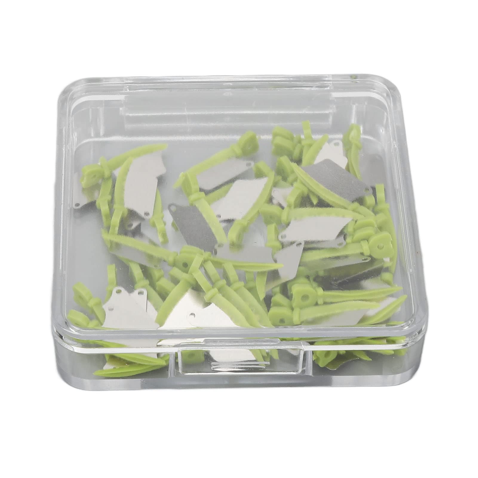 50pcs Stainless Steel Dental Wedges for Teeth Interproximal & Diastema Fixing - Professional Dental Tools with Storage Box (Size S) - Perfect for Dentists, Orthodontists & Dental Clinics