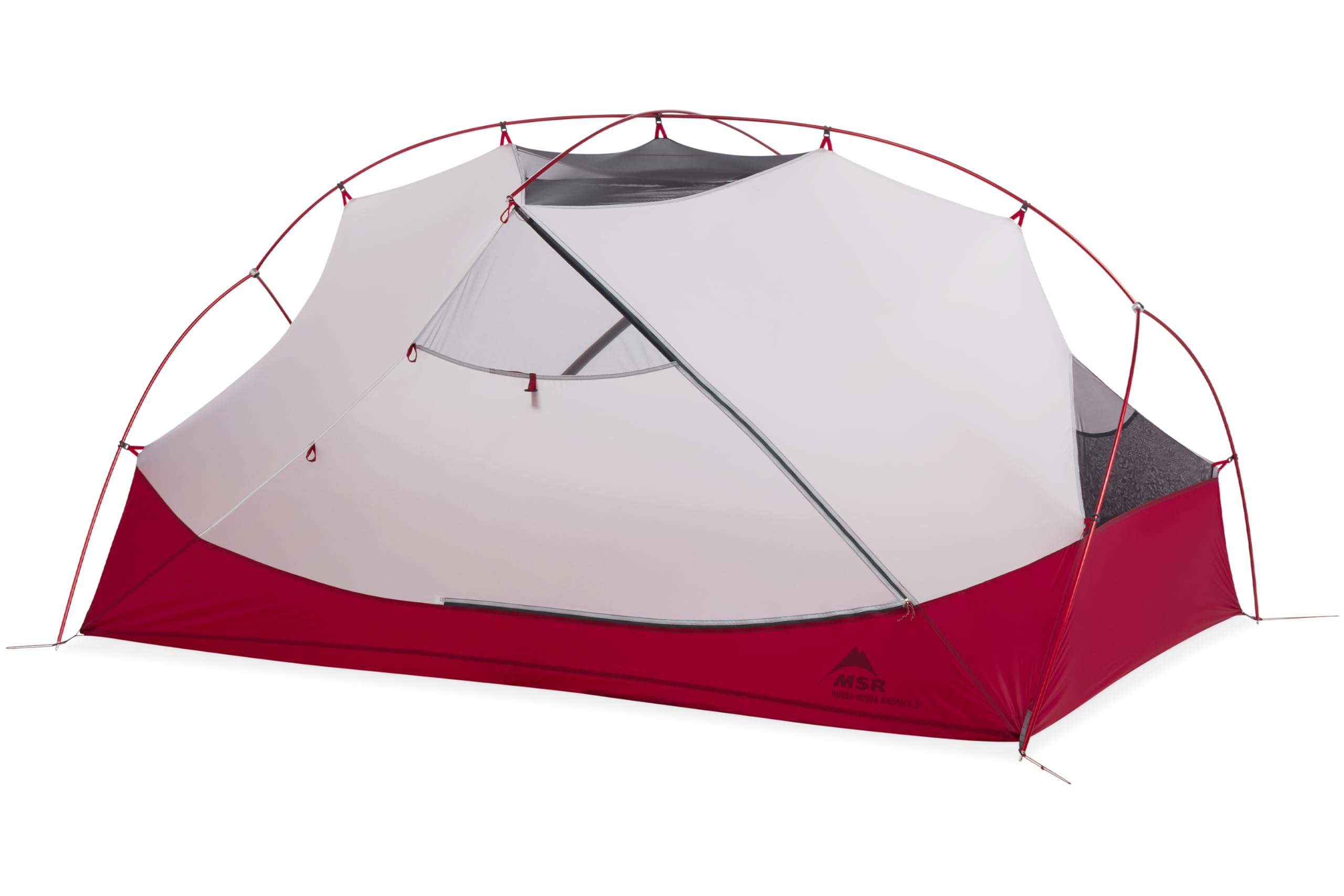 MSR Hubba Hubba Bikepack 2-Person Backpacking Tent - Lightweight Green Camping Shelter for Bikepacking & Outdoor Adventures
